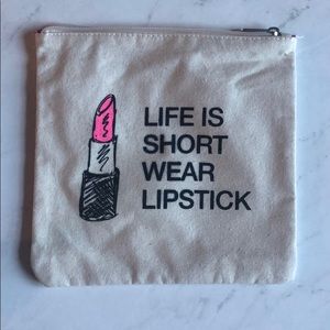 Canvas makeup bag